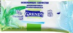 Салфетки влажные, Grendy (Гренди) №15 зеленый чай